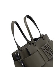 ARMANI EXCHANGE A|X BUCKLE Cumpărător manual, cu curea de umăr savană - Genți femei - 6