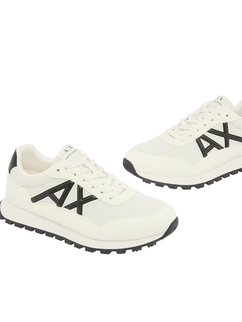 DROP MICROSUEDE Teniși cu logo contrastant alb-gălbui + negru - Pantofi bărbați