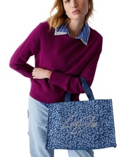 LIUJO LOGO STRASS Geantă de m&acirc;nă, cu curea de umăr den.blue animalier - Genți femei - 2