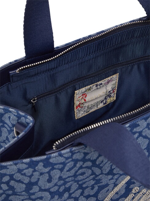 LOGO STRASS Geantă de m&acirc;nă, cu curea de umăr den.blue animalier - Genți femei