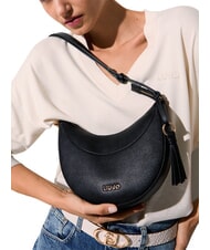 LIUJO CIRRY Geantă de umăr medie cu farmec BLACK - Genți femei - 2