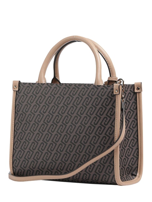 RIDHI Geantă de m&acirc;nă, cu curea de umăr maro &icirc;nchis/pudră &icirc;nchisă - Genți femei