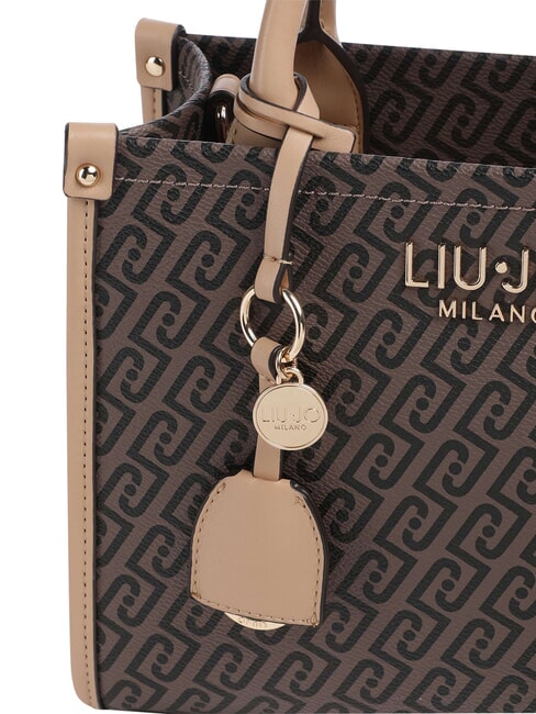 RIDHI Geantă de m&acirc;nă, cu curea de umăr maro &icirc;nchis/pudră &icirc;nchisă - Genți femei