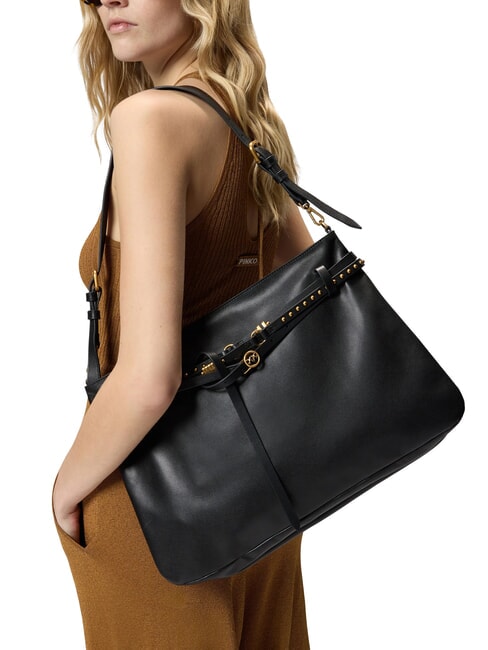 BELT BAG Geantă mare aur negru-vechi - Genți femei