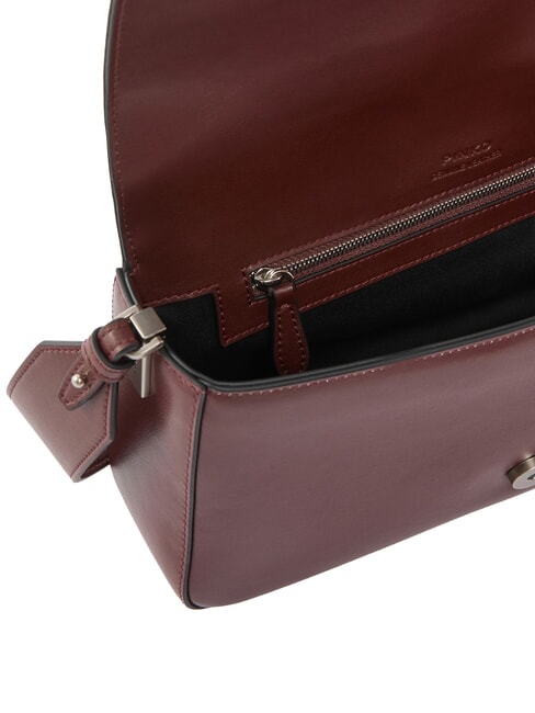 LOVE ONE CLASSIC SLOUCHY Geantă de umăr din piele vin de burgundă - argint vechi - Genți femei