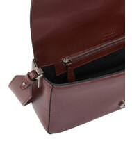 PINKO LOVE ONE CLASSIC SLOUCHY Geantă de umăr din piele vin de burgundă - argint vechi - Genți femei - 4