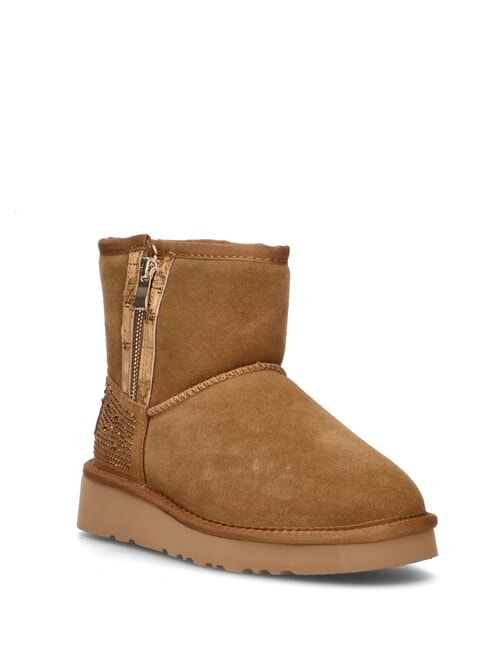 GEO Ghete din piele pentru gleznă cămilă - Pantofi femei