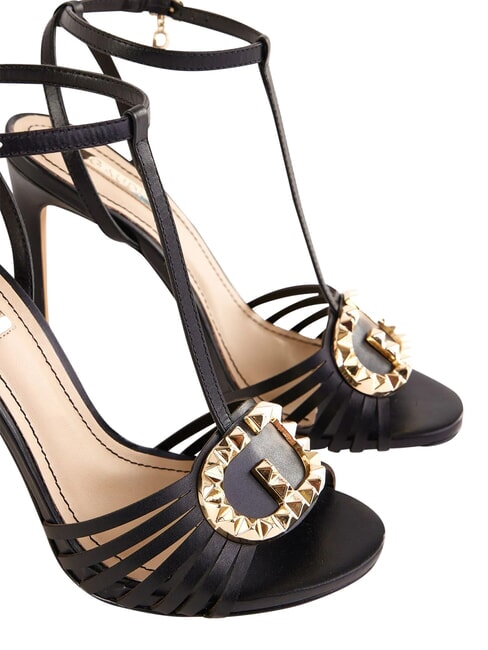 FOSCA Sandale &icirc;nalte din piele BLACK - Pantofi femei