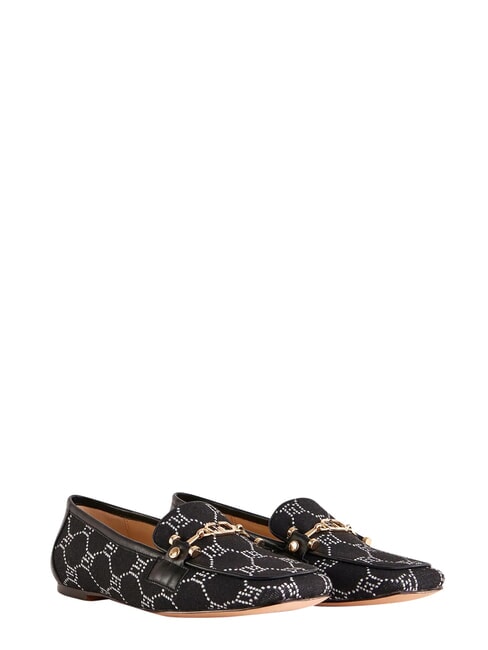 TULSA Mocasin jacquard BLACK - Pantofi femei