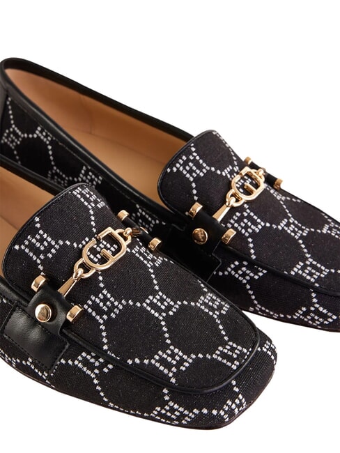 TULSA Mocasin jacquard BLACK - Pantofi femei