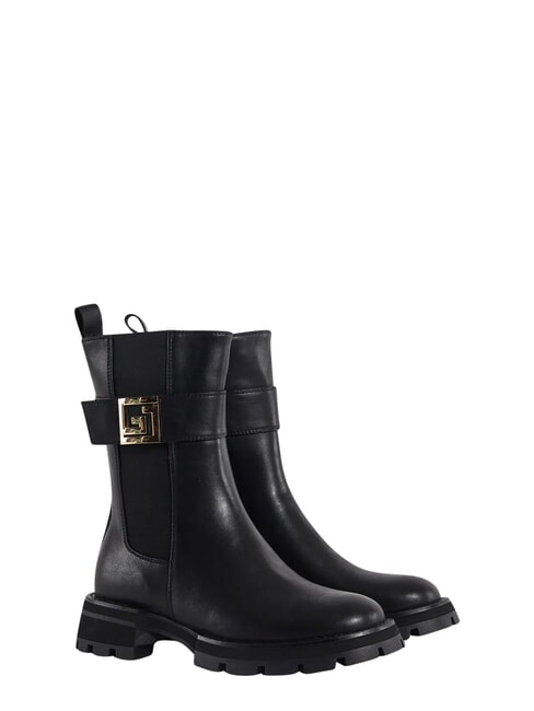 ARIEL Ghete din piele pentru gleznă BLACK - Pantofi femei
