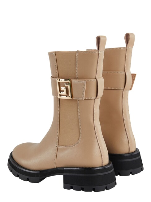 ARIEL Ghete din piele pentru gleznă nisip - Pantofi femei