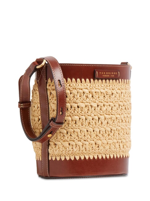 LUNA  Geantă de umăr tip găleată BROWN - Genți femei