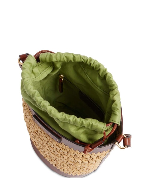 LUNA  Geantă de umăr tip găleată BROWN - Genți femei