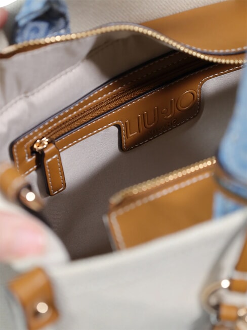 RIDHI Geantă mare cu curea de umăr neutru/denim - Genți femei