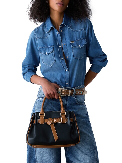 CORALLO Geantă de m&acirc;nă, cu curea de umăr BLACK - Genți femei