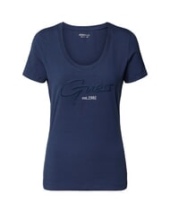GUESS SCRIPT Tricou de bumbac albastru &icirc;nnegrit - tricou - 3
