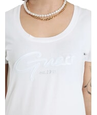 GUESS SCRIPT Tricou de bumbac alb purpuriu - tricou - 3