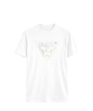 GUESS TRIANGLE HD Tricou cu m&acirc;necă scurtă alb purpuriu - tricou - 3