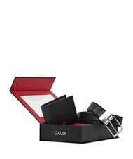 GAUD&Igrave; GIFT BOX Set curea și portofel negru/albastru - Curele - 3
