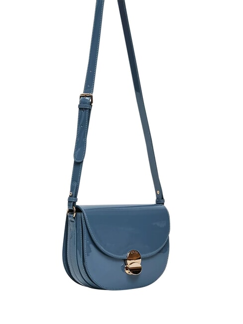 EVELYN LAK Geantă de umăr medie din lăcuit avio - Genți femei