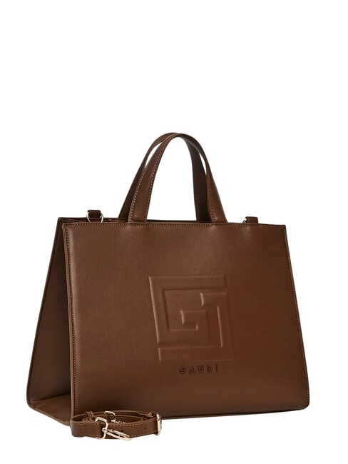 EMILY L Geantă de m&acirc;nă cu curea de umăr cafea - Genți femei