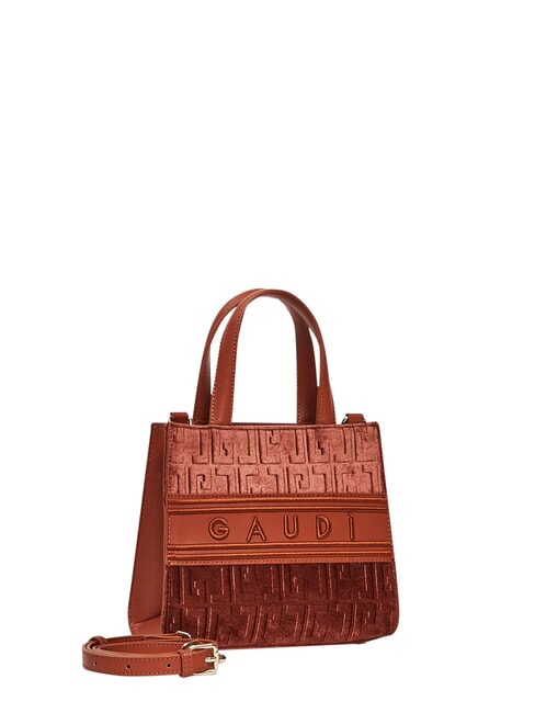 ADA VELUR S Geantă mică cu inserții de catifea portocaliu - Genți femei