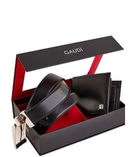 GAUD&Igrave; GIFT BOX Set curea și portofel black/sand - Curele - 3
