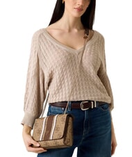 GUESS NOELLE 2 Geantă de umăr / geantă crossbody logo latte / maro - Genți femei - 2