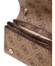 GUESS NOELLE 2 Geantă de umăr / geantă crossbody logo latte / maro - Genți femei - 4