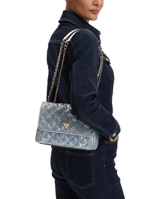 GIULLY 2 DENIM Geantă de umăr / geantă crossbody denim metalic - Genți femei