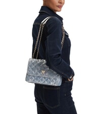 GUESS GIULLY 2 DENIM Geantă de umăr / geantă crossbody denim metalic - Genți femei - 2