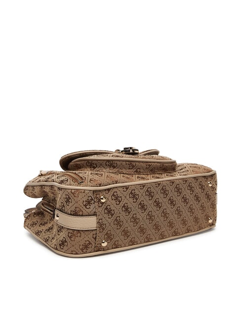 EMELIE LOGO2 Geantă de m&acirc;nă, cu curea de umăr LOGO LAPTE - Genți femei