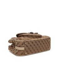 GUESS EMELIE LOGO2 Geantă de m&acirc;nă, cu curea de umăr LOGO LAPTE - Genți femei - 4