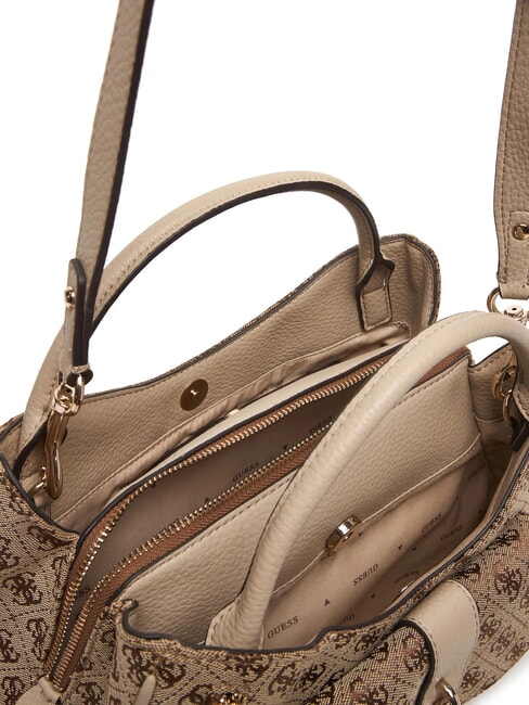 EMELIE LOGO2 Geantă de m&acirc;nă, cu curea de umăr LOGO LAPTE - Genți femei