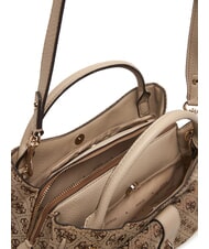 GUESS EMELIE LOGO2 Geantă de m&acirc;nă, cu curea de umăr LOGO LAPTE - Genți femei - 5