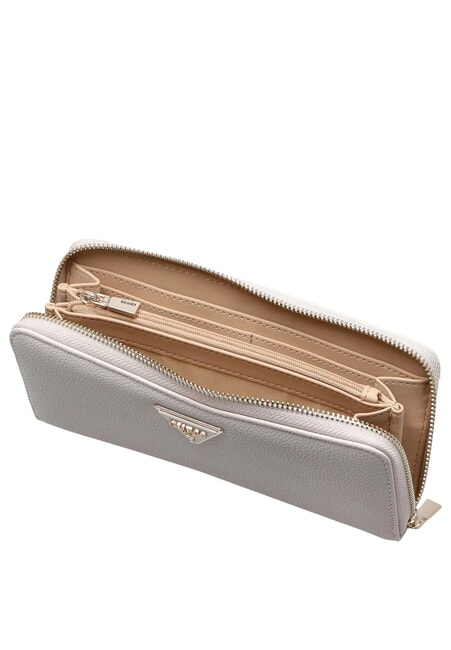 LAUREL 2 Portofel mare cu fermoar și m&acirc;ner fildeș - Portofele femei