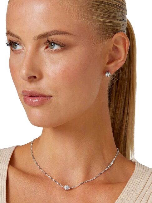 CALYPSO Colier din aur galben, aplicație de cristale SILVER - Lănțișoare