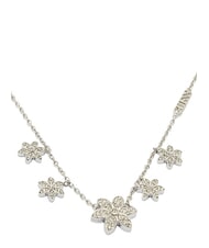 GUESS WHITE LOTUS Colier din argint, motiv multi-lotus SILVER - Lănțișoare - 4