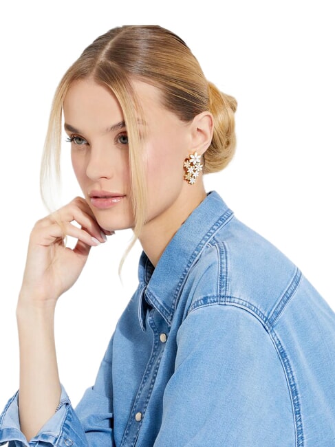 WHITE LOTUS Cercei din aur, motiv lotus aur - Cercei