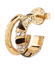 GUESS FABULOUS ME Cercei, cu gravură Guess aur galben/negru - Cercei - 3