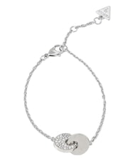 GUESS BLOOMING SUMMER Brățară cu două cercuri &icirc;mpletite SILVER - Brățări - 2