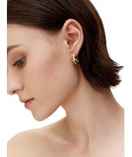 GUESS BAMBOO Cercei din aur galben, model rotund - Cercei