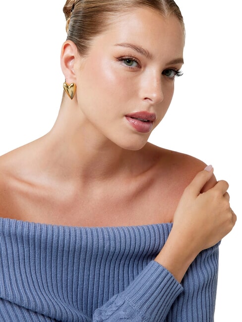 BERBERA Cercei din aur galben, model inimă aur galben - Cercei