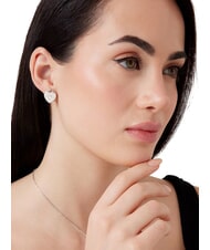 GUESS AMORE Cercei din argint, pandantiv cu inimă - Cercei