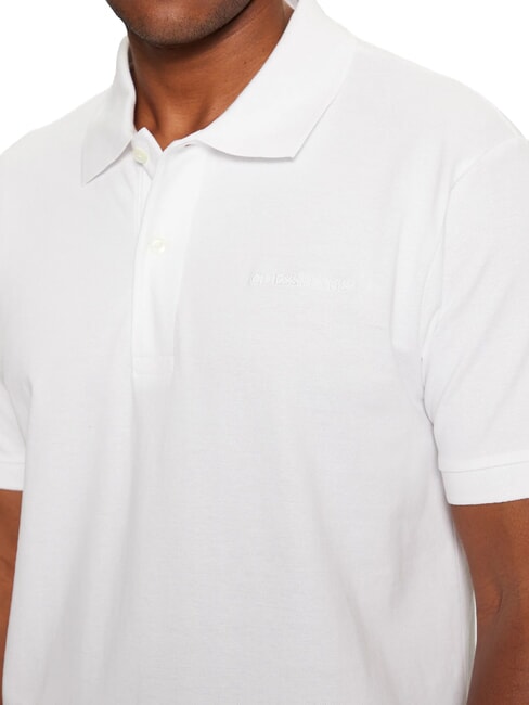 EMBRO LOGO Tricou polo din bumbac alb purpuriu - maiou Polo