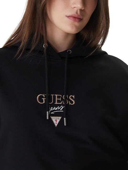 DROP BAKER CROP Hanorac cu gluga jetbla - Hanorace pentru femei