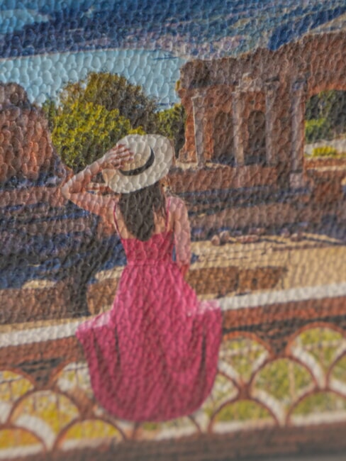 YESBAG Geantă mică de tip clutch cu curea de umăr Taormina vara - Genți femei