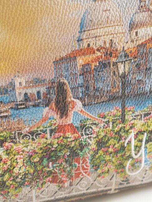 YESBAG Geantă mică de tip clutch cu curea de umăr canal &icirc;nflorit - Genți femei