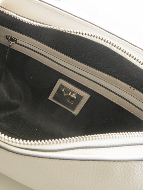 CINDY Geantă de umăr cu clapă alb - Genți femei